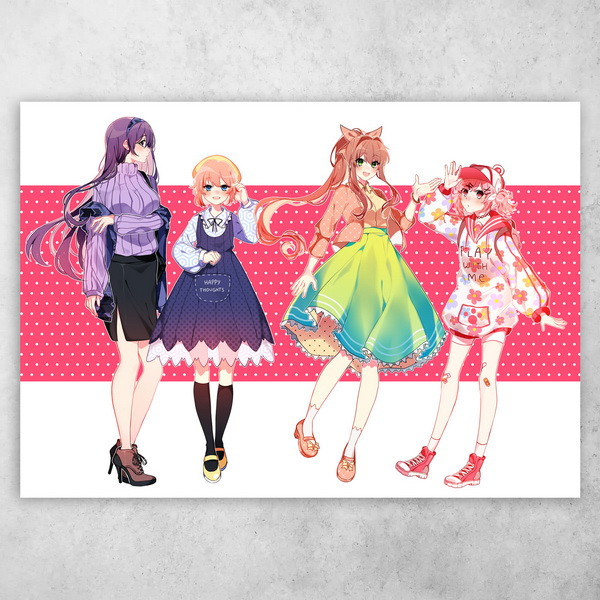 Аніме плакат постер "Doki Doki Literature Club!" №37