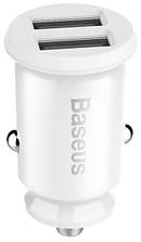 Зарядний пристрій Baseus Grain Car Charger 3.1 А 2 USB (CCALL-ML02) Білий