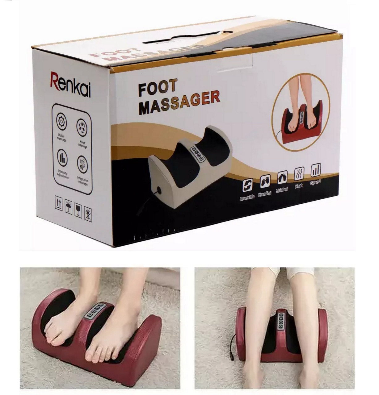 Електричний масажер для ніг і литок Renkai Foot Massager