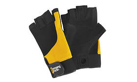 Рукавички Singing Rock Falconer 3/4 для рятувальних робіт, нейлон, розмір 8-11, чорний/жовтий