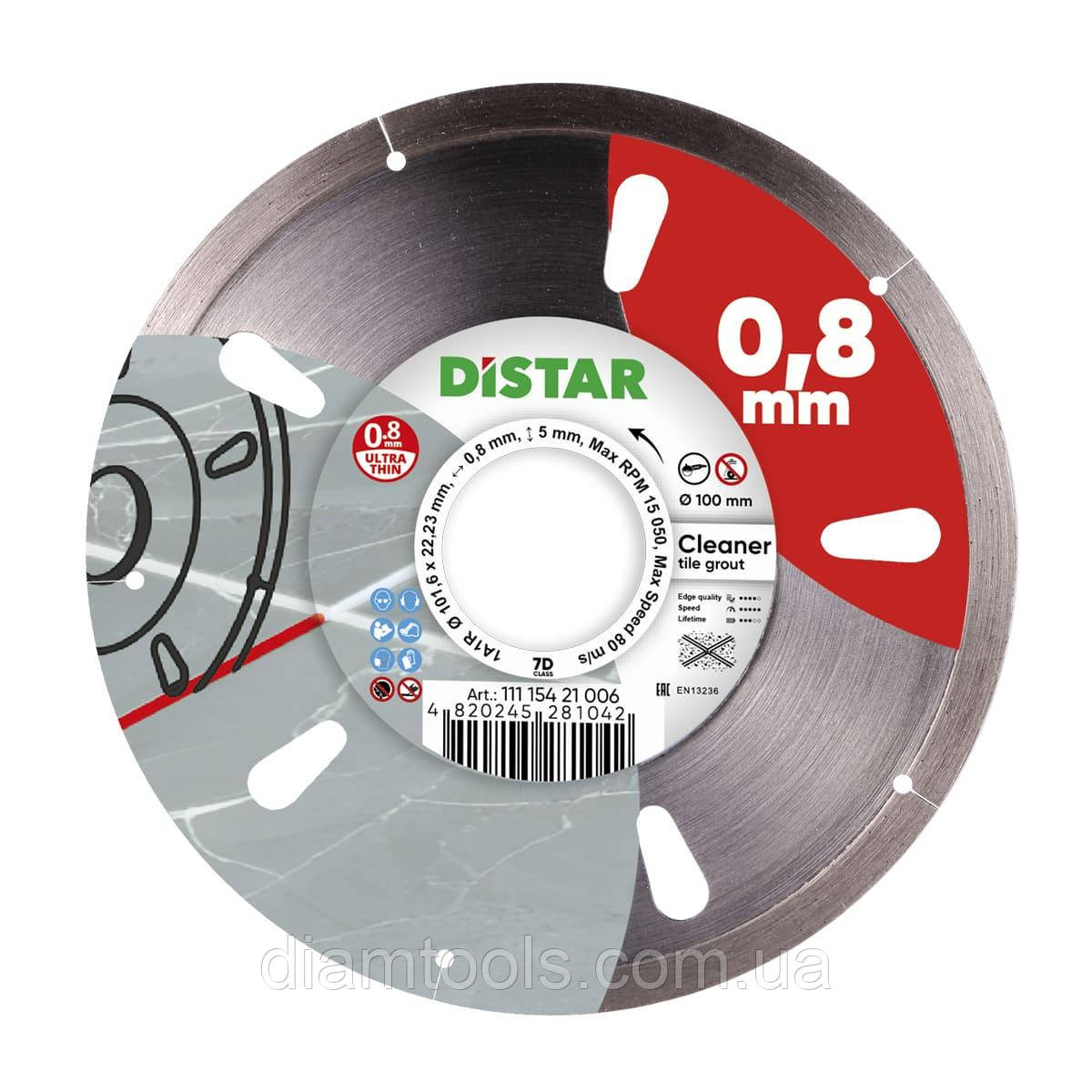 Круг алмазний вiдрiзний для чистки швів Distar Cleaner 101.6x0.8x5x22.23