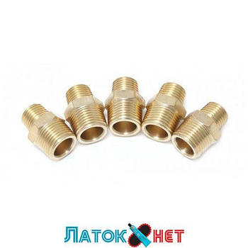 З'єднувач нарізна зовнішня різь 3/8 x3/8 комплект 5 штук F-MM06/06K Forsage