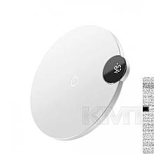 Baseus (WXSX/01/02/03) Digtal LED Display Wireless Charger — WXSX-02 White