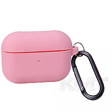 Airpods Pro Silicone Case with carabine — Pink