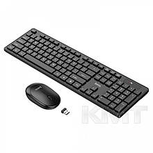 Клавіатура + Миша Hoco GM17 Wireless business keyboard and mouse set (Russian Version) — Black
