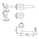 Комплект ручок UTRECHT PC неіржавка сталь матова, фото 2