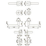 Комплект ручок UTRECHT WC неіржавка сталь матова, фото 2