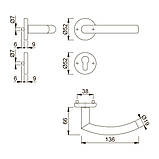 Комплект ручок ALTA PC неіржавка сталь матова, фото 2