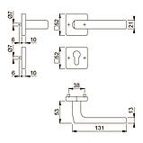 Комплект ручок DALLAS PC неіржавка сталь матова, фото 2