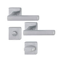 Комплект дверних ручок DALLAS WC неіржавка сталь матова