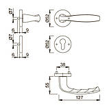 Комплект ручок NEW YORK PC алюміній колір сталь, фото 2