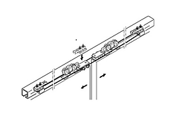 Комплект фурнітури Slido D-Line11 50P-120P Synchro для 2-х дверних полотен