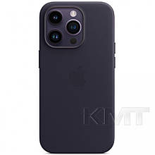 Leather Case with MagSafe — iPhone 14 Pro — Midnight