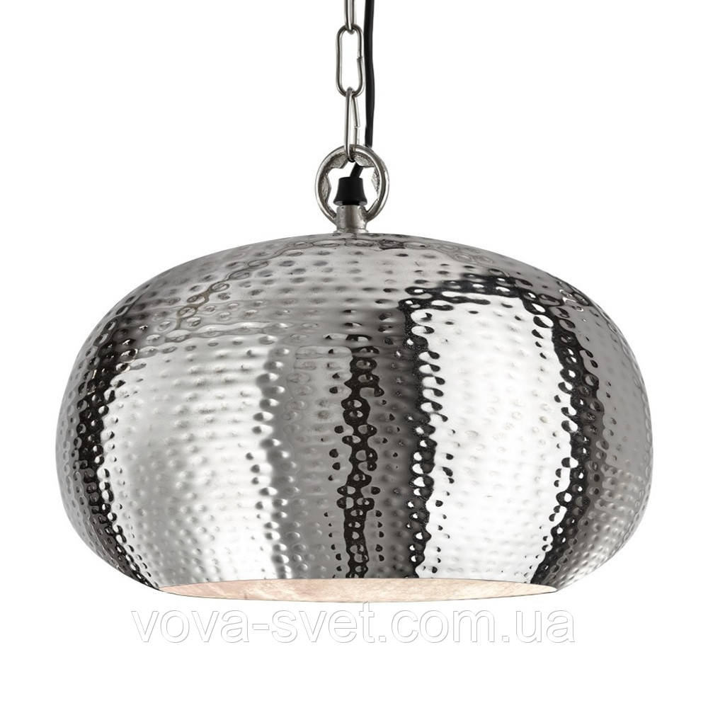 Світильник стельовий купол Loft [ Hammered Pendants ] (shiny nickel)