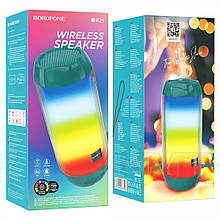 Колонка Bluetooth Borofone BR25 Crazy sound colorful luminous — Peacock Blue