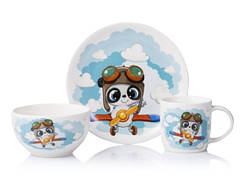 Набір для дітей Ardesto Panda pilot 3 предмети порцеляна (AR3451PS)