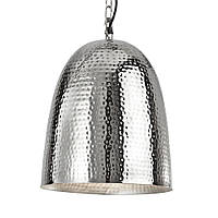 Светильник потолочный купол Loft [ Hammered Pendants ] (shiny nickel)