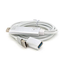 Конвертер USB (папа) на HDMI(папа) 1,8м, GOLD, 4K/2K, Пакет e