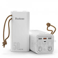 Yoobao H5 Power Bank — 50000 mAh SCP22.5W/PD20W Ultra-High Capacity PD Charger; Type-C Input/Three Output/LED