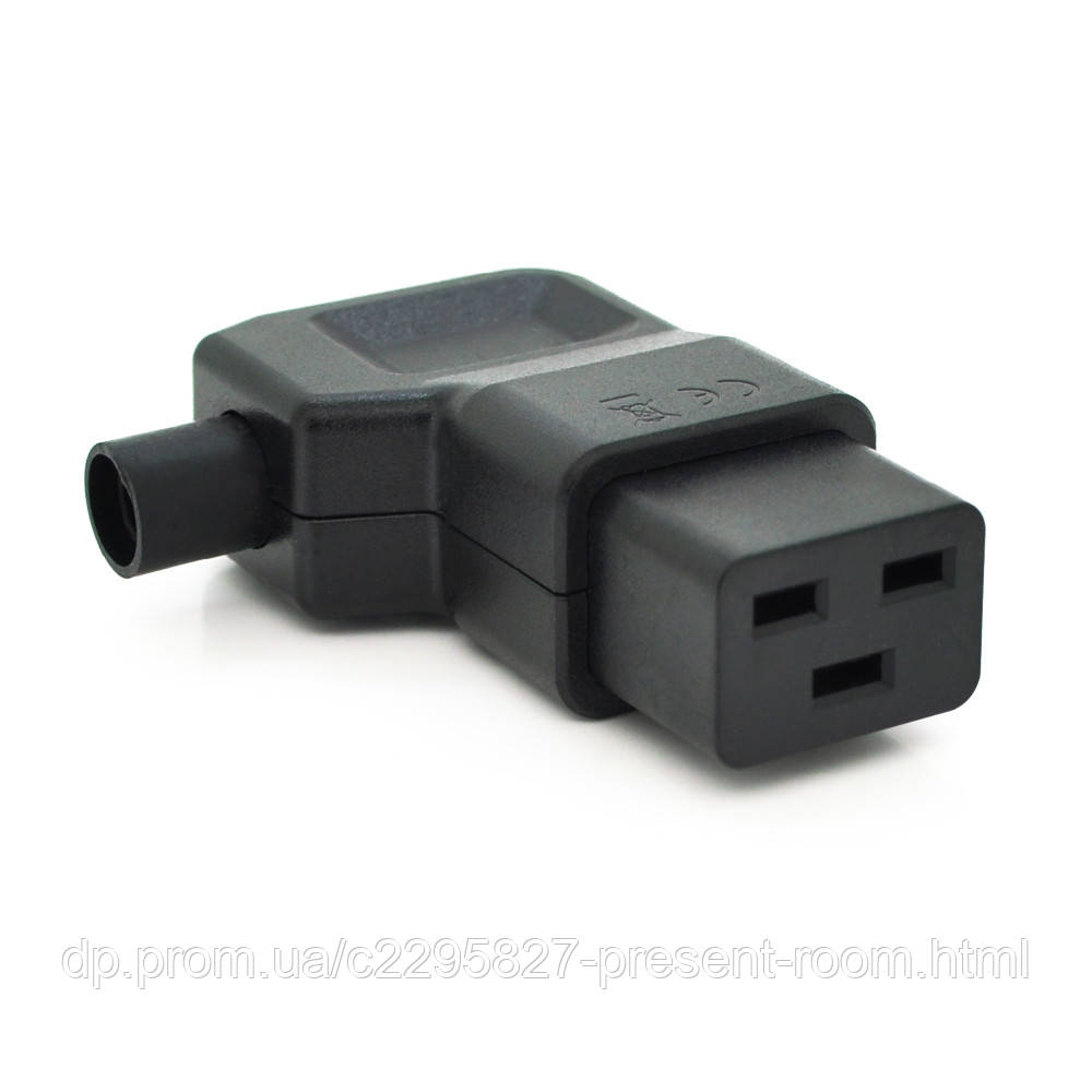 Купить Трехконтактный разъем IEC320 C19 мама (угловой), 250V, 16A, под ...