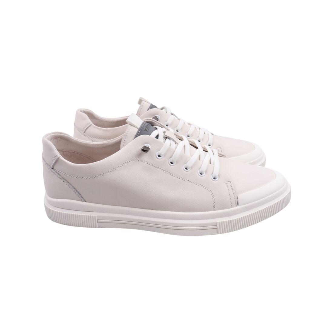 Кеди чоловічі Brooman молочні натуральна шкіра, 45, фото 1