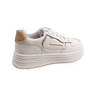 Кеди жіночі Melanda молочні натуральна шкіра, 40, фото 4