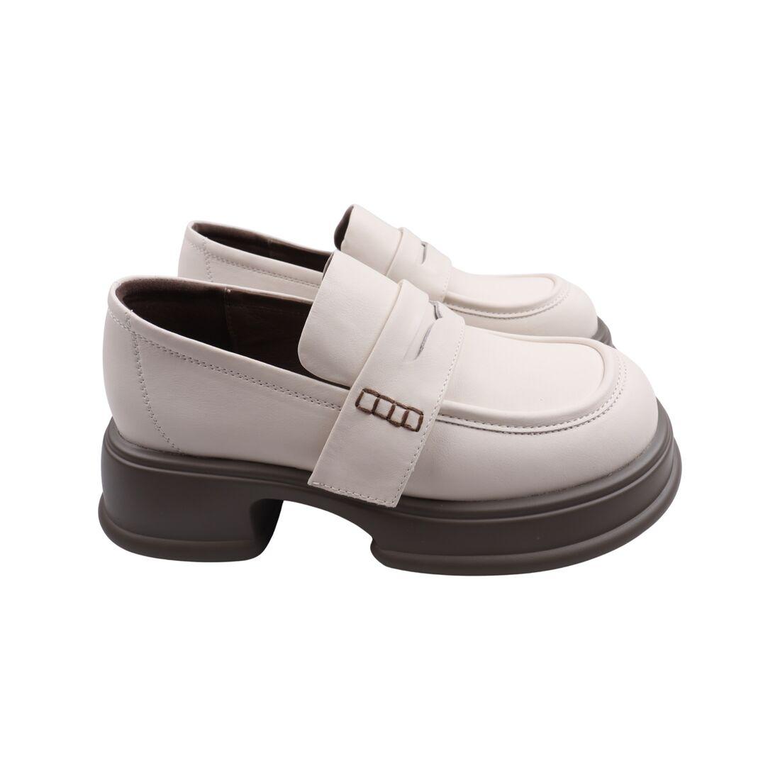 Туфлі жіночі Melanda молочні натуральна шкіра, 40, фото 1