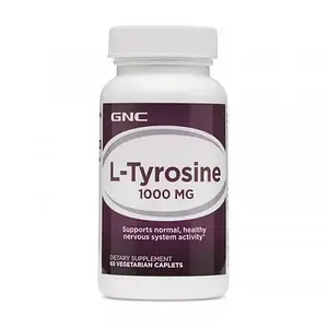 Тирозин GNC L-Tyrosine 1000mg 60 veg caplets