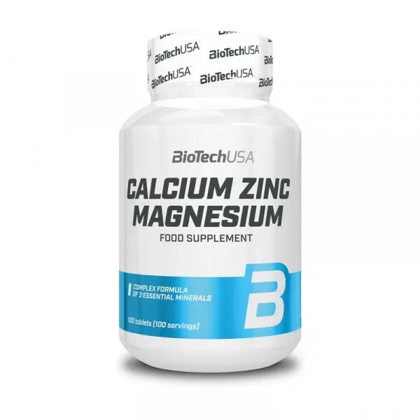 Кальцій+Магній+Цинк BioTech usa Calcium Zinc Magnesium 100 tabs