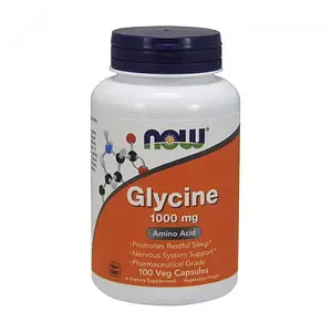 Гліцин 1000 мг Now Foods Glycine 1000 mg 100 caps Нау Фудс