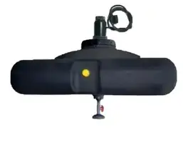 Місткість бак для душу пластиковий 70 л на дачу з підігрівом води та терморегулятором (ТЕН) чорного кольору