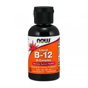 Вітамін В12 рідкий комплекс Now Foods B-12 Liquid B-Complex 59 ml