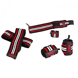 Бінти MEX Nutrition Pro Wrist Wraps Black / Red