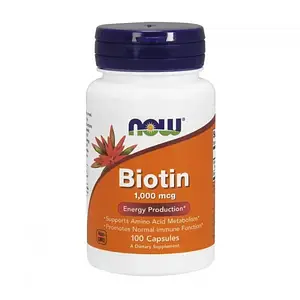 Біотин Now Foods Biotin 1000 mcg 100 caps нау фудс