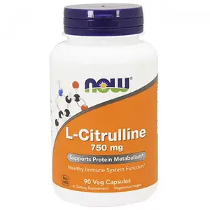 Цитрулін Now Foods L-Citrulline 750 mg 90 veg caps