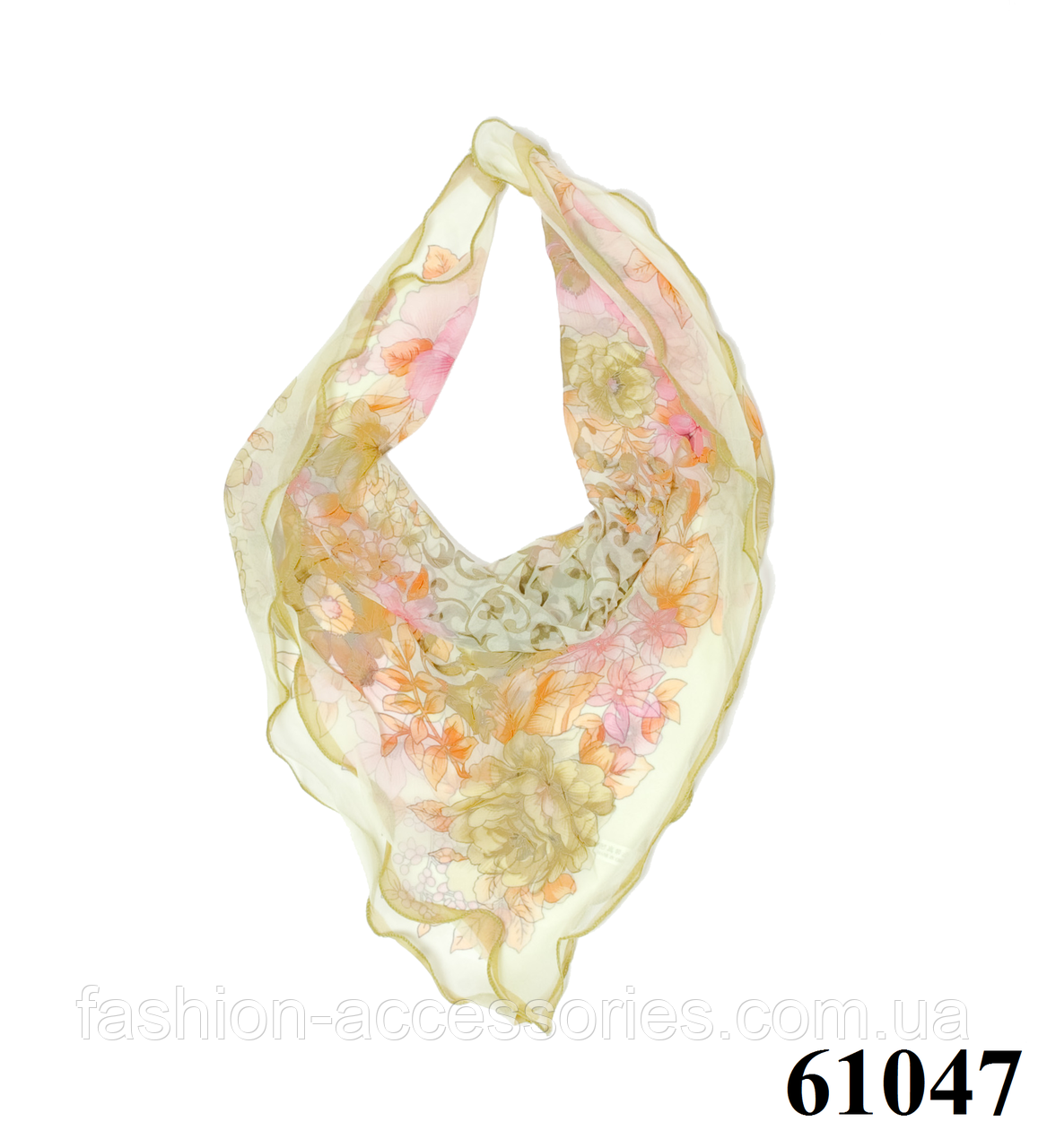 Ніжна шифонова хустинка  60*60 см, фото 1