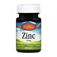 Цинк Carlson Labs Zinc 15 mg 100 tabs