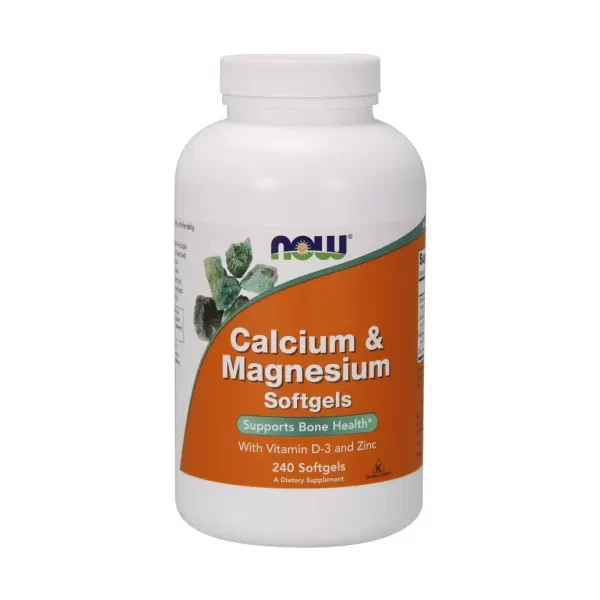 Кальцій Магній цинк Now Foods Calcium & Magnesium with vit. D and Zinc 240 softgels