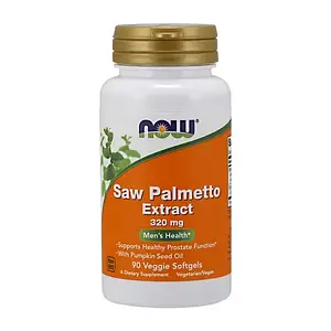З Пальметто Now Foods Saw Palmetto Extract 320 mg 90 softgels, Екстракт пальми сереноа
