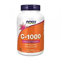 Витамин С и шиповник + биофлавоноиды Now Foods C-1000 with rose hips & bioflavonoids 250 tab