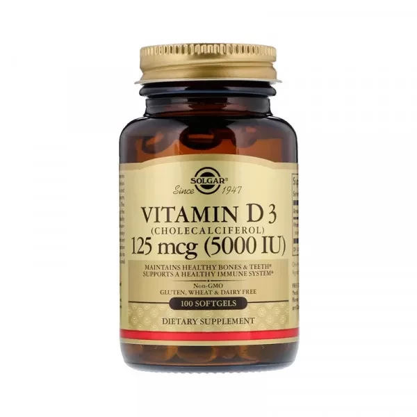 Вітамін Д3 Solgar Vitamin D3 5000 IU 100 softgels