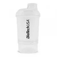 Шейкер BioTech usa Shaker Wave Mini + 2 in 1 300 ml Opal White
