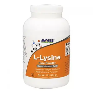 Лізин Now Foods L-Lysine Pure Powder 454 g Нау Фудс