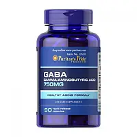 Гамма-Аминомасляная Кислота Puritan's Pride GABA (Gamma Aminobutyric Acid) 750 mg 90 capsules