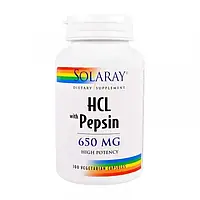 Бетаин гидрохлорид Solaray Betaine HCL with pepsin 650 mg 100 veg caps