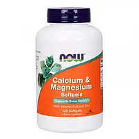 Кальций и Магний Now Foods Calcium & Magnesium softgels 120 softgels