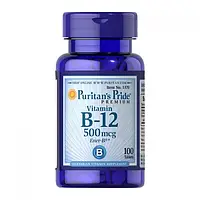 Вітамін В12 Ціанокобаламін Puritan's Pride Vitamin B-12 500 mcg 100 tablets