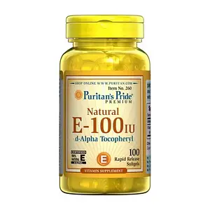 Вітамін Е Puritan's Pride Natural E-100 IU 100 softgels