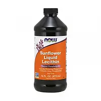 Подсолнечный лецитин Now Foods Sunflower Liquid Lecithin 473 ml нау фудс