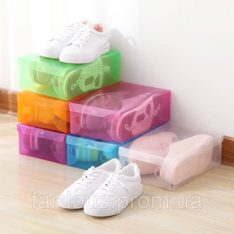 Пластиковий контейнер для взуття або дрібниць, 27,5*18*9 см